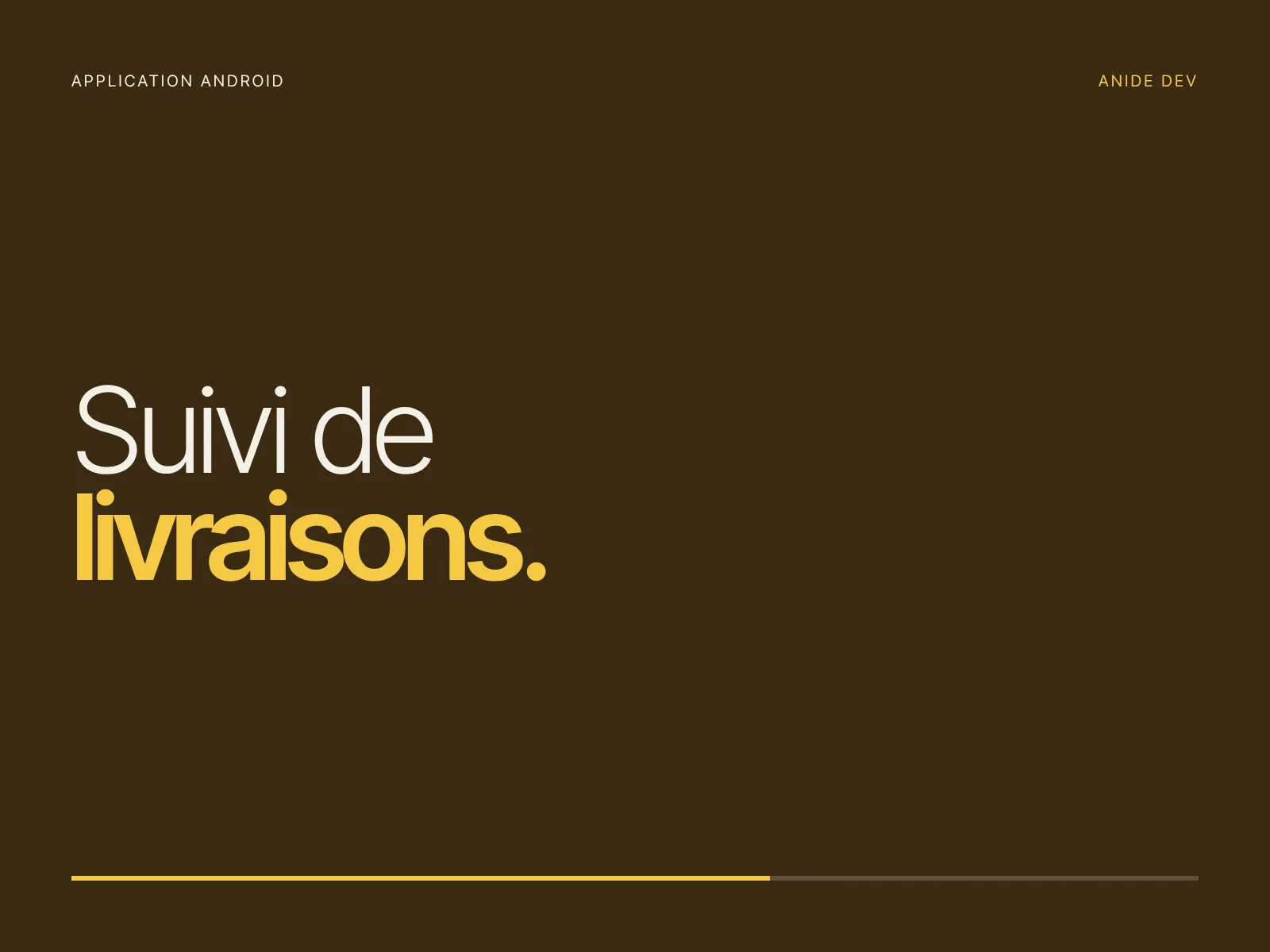 Projet Application de suivi de livraisons B2B