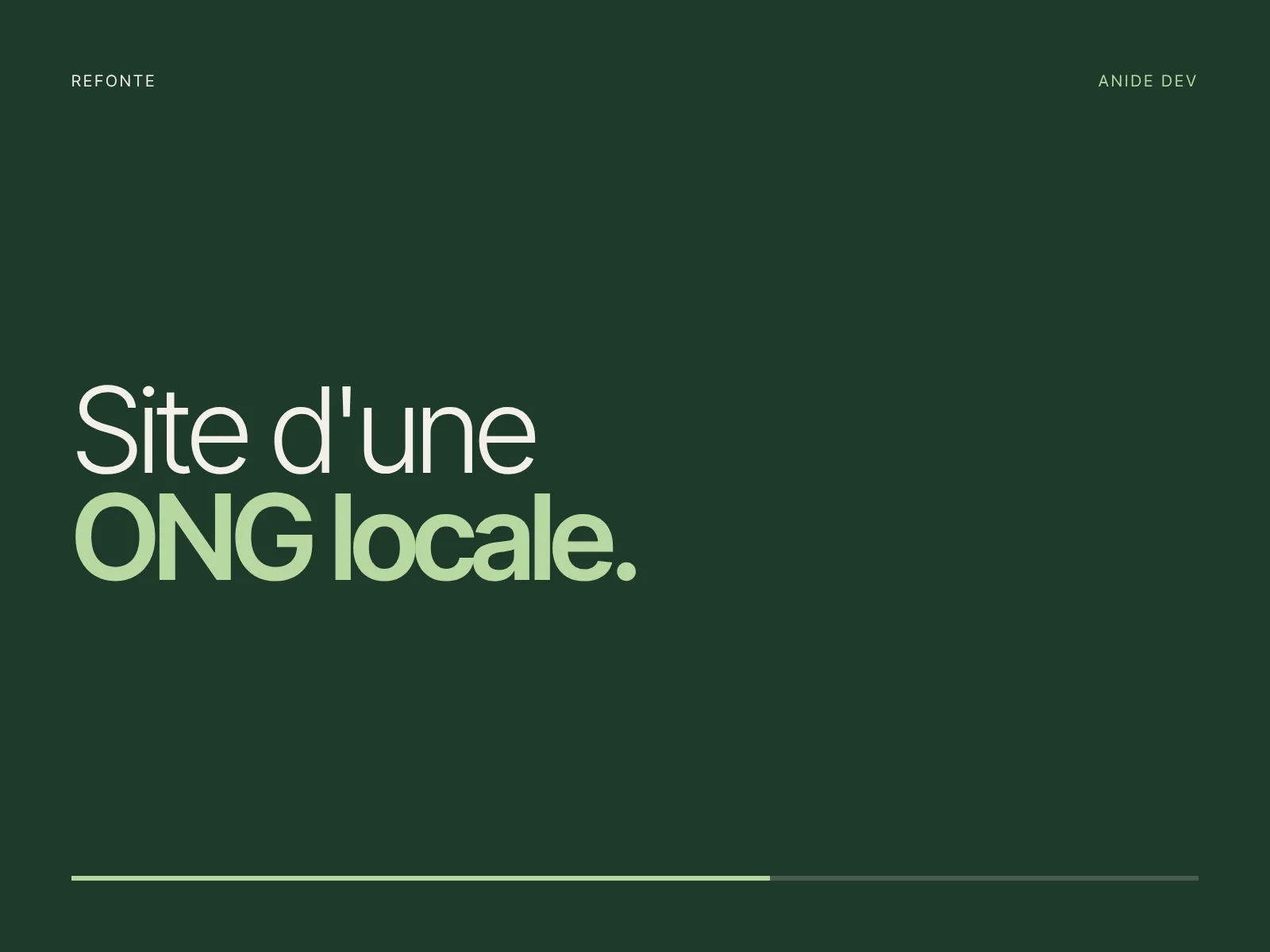 Projet Refonte du site d'une ONG locale
