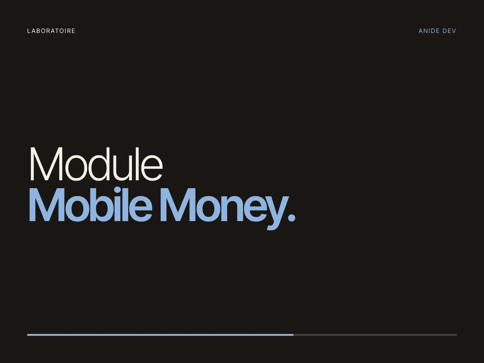 Projet Module de paiement Mobile Money réutilisable