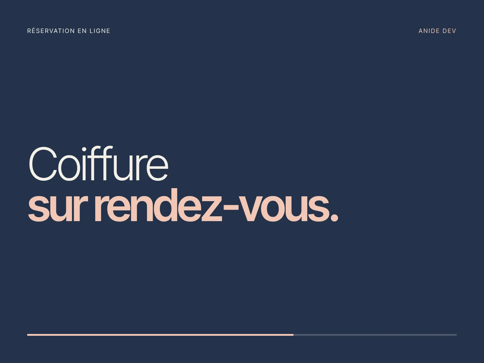 Projet Plateforme de réservation pour salons de coiffure